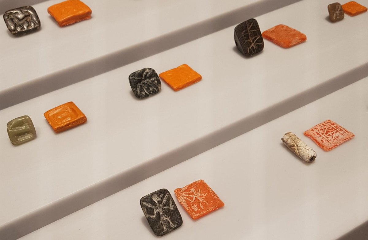 Stamp seals on display at Saruq Al-Hadid